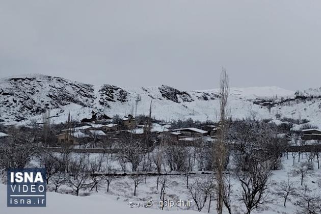 ویدیو، بارش برف در روستاهای شهرستان راور